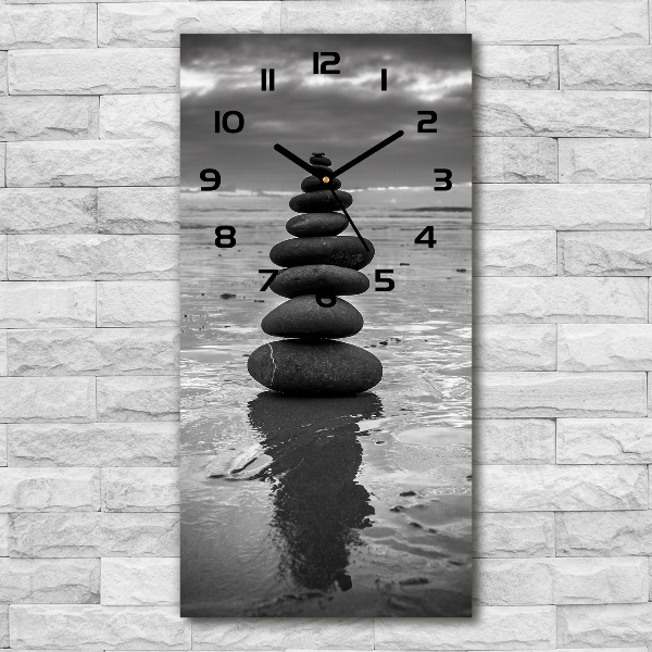 Reloj rectangular Piedras en la playa