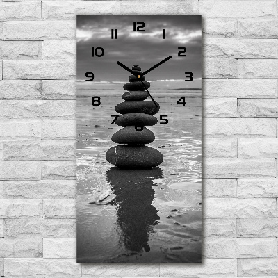 Reloj rectangular Piedras en la playa