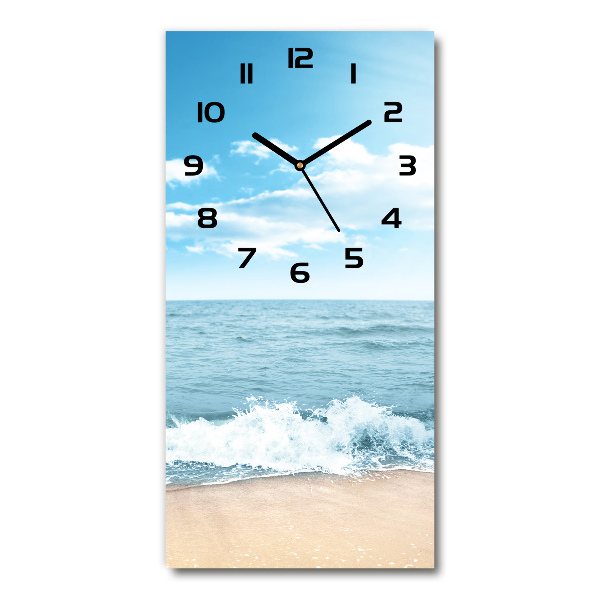 Reloj de vidrio vertical Playa y mar