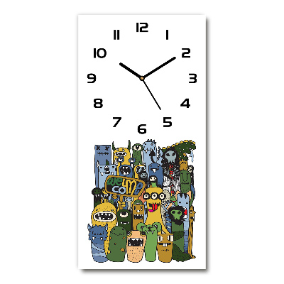 Reloj de cristal vertical Monstruos locos