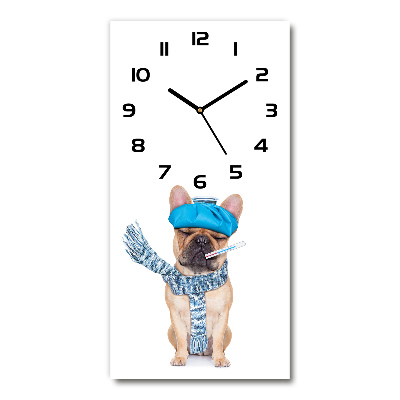 Reloj rectangular Perro enfermo