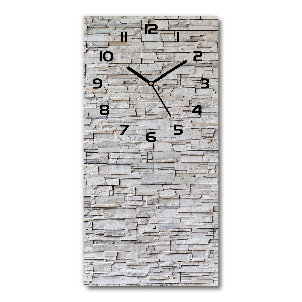 Reloj de vidrio vertical Muro de piedra