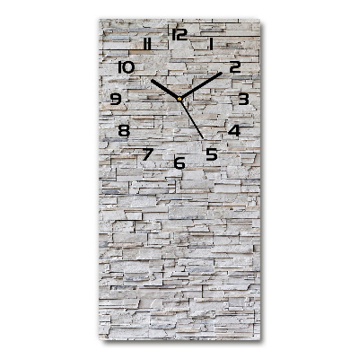 Reloj de vidrio vertical Muro de piedra