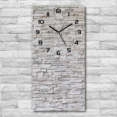 Reloj de vidrio vertical Muro de piedra