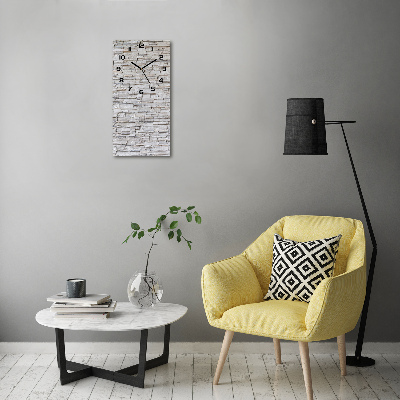 Reloj de vidrio vertical Muro de piedra