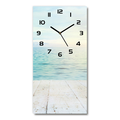 Reloj de vidrio vertical Playa tropical