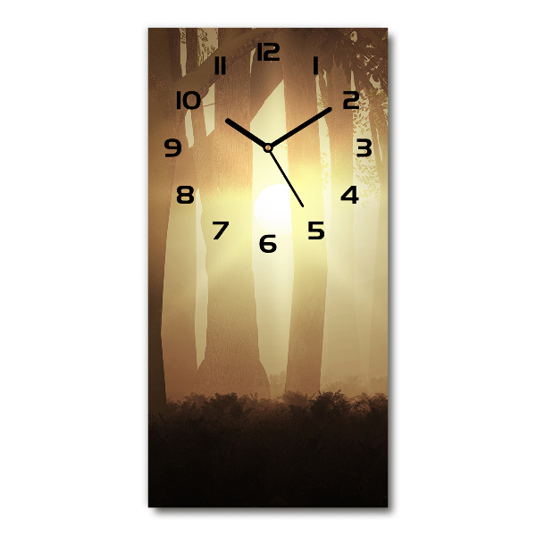 Reloj rectangular Niebla en el bosque