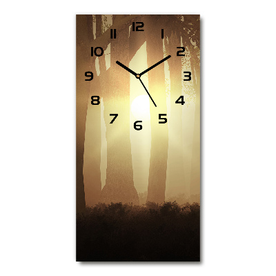 Reloj rectangular Niebla en el bosque