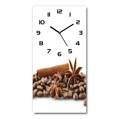 Reloj de cristal vertical Granos de café