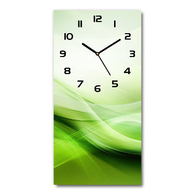Reloj rectangular Fondo de ondas verdes