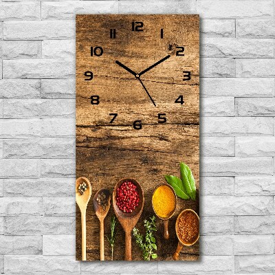 Reloj rectangular Especias de colores