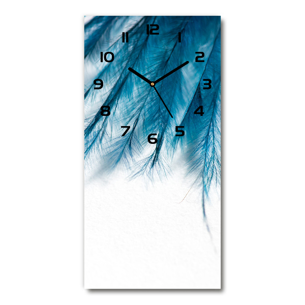 Reloj rectangular Plumas azules