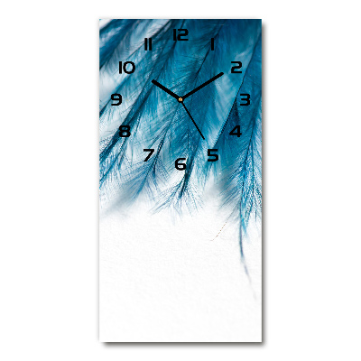 Reloj rectangular Plumas azules