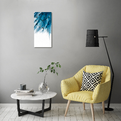 Reloj rectangular Plumas azules