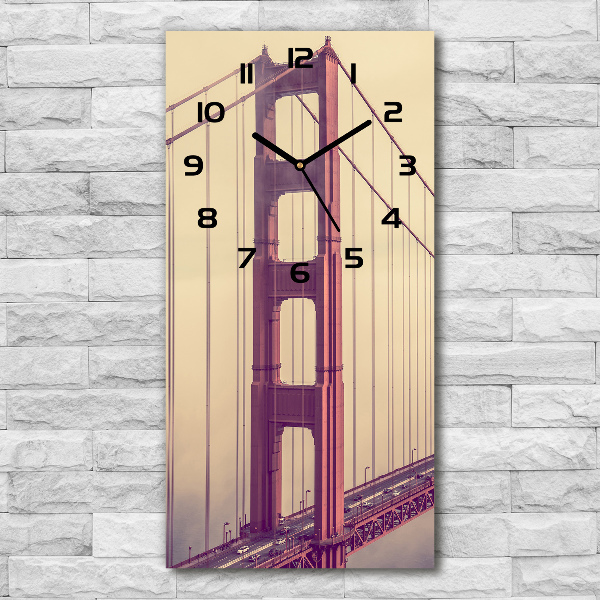 Reloj de vidrio vertical Puente de San Francisco