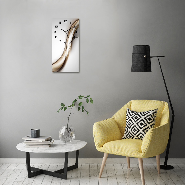 Reloj vertical Ola marrón