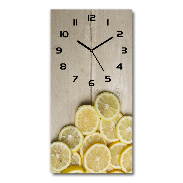 Reloj vertical Limones en madera