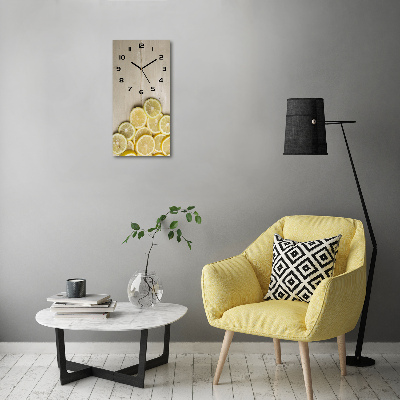 Reloj vertical Limones en madera