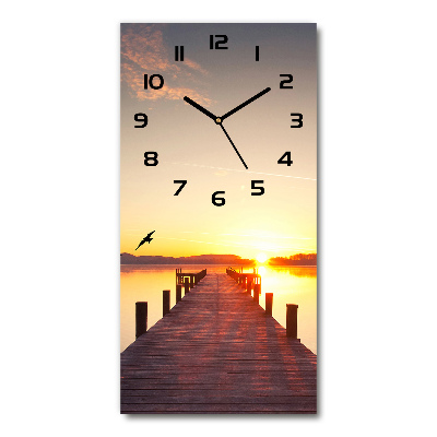 Reloj vertical Muelle del atardecer