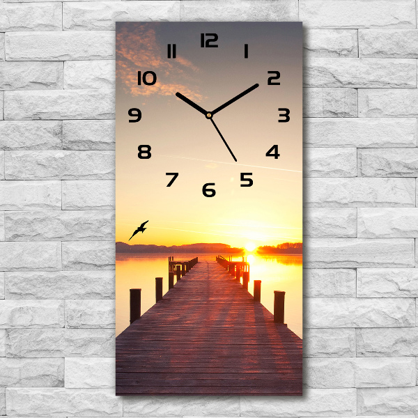 Reloj vertical Muelle del atardecer