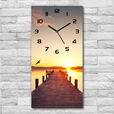 Reloj vertical Muelle del atardecer