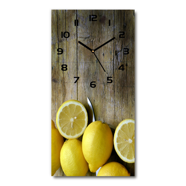 Reloj de cristal vertical Limones