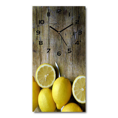 Reloj de cristal vertical Limones