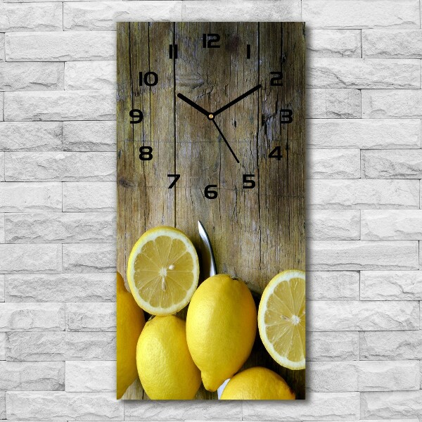 Reloj de cristal vertical Limones