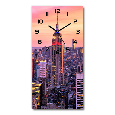 Reloj de cristal vertical Nueva York Oeste