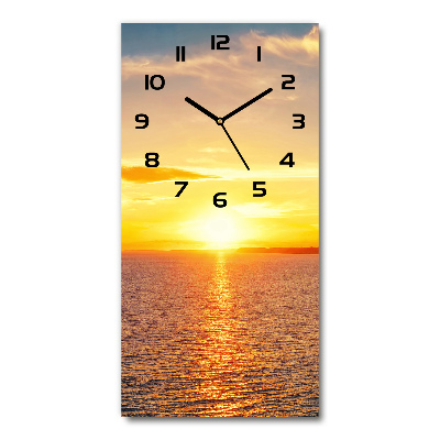 Reloj de vidrio vertical Mar al atardecer