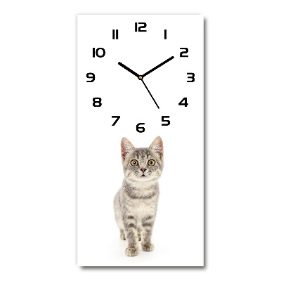 Reloj rectangular Gato gris
