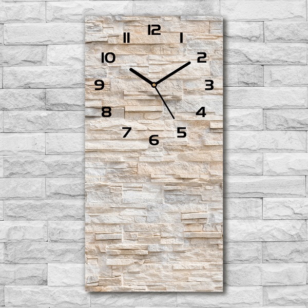 Reloj de cristal vertical Pared de ladrillos