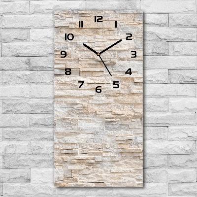 Reloj de cristal vertical Pared de ladrillos