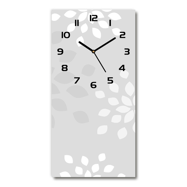 Reloj de cristal vertical Patrón floral