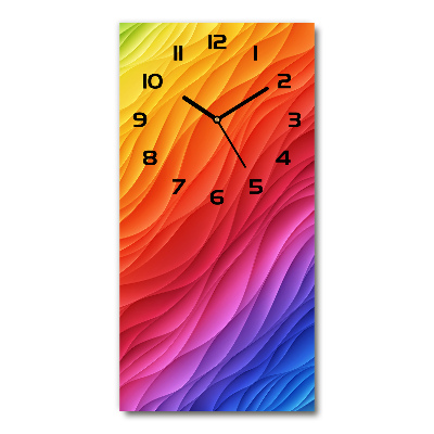 Reloj de vidrio vertical Ondas de colores