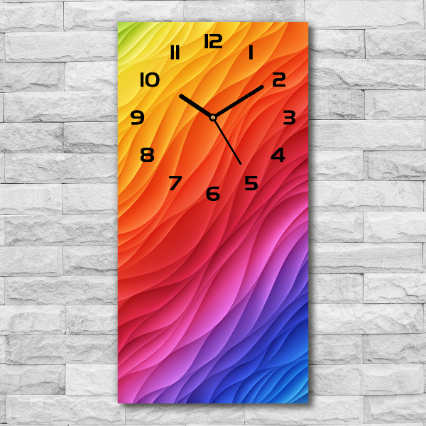 Reloj de vidrio vertical Ondas de colores