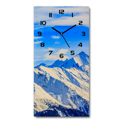 Reloj de cristal vertical Montañas en invierno