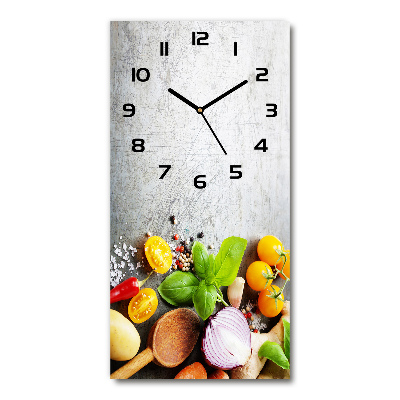 Reloj rectangular Verduras