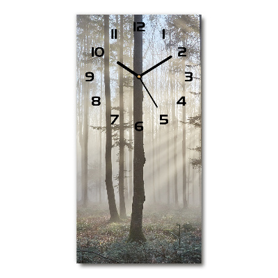 Reloj de vidrio vertical Niebla en el bosque