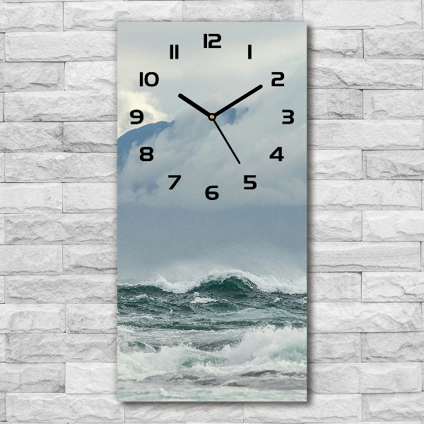 Reloj de vidrio vertical Mar agitado