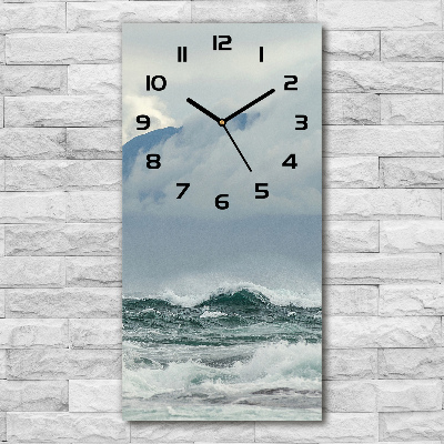Reloj de vidrio vertical Mar agitado