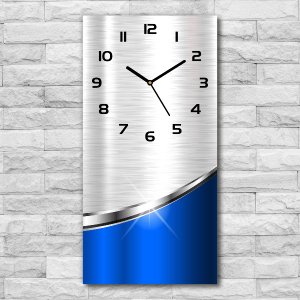 Reloj de cristal vertical Abstracción de metal