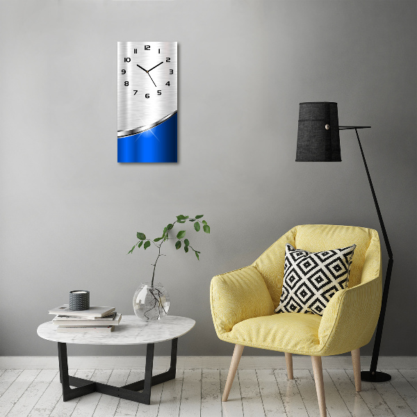 Reloj de cristal vertical Abstracción de metal