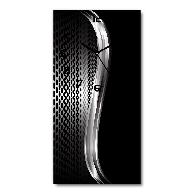 Reloj de vidrio vertical Abstracción de metal