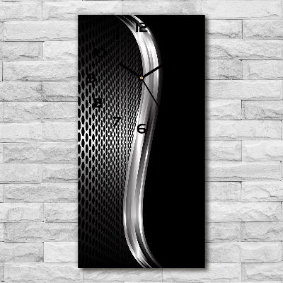 Reloj de vidrio vertical Abstracción de metal