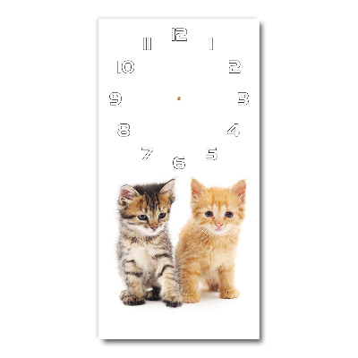 Reloj de cristal vertical Gato marrón y jengibre