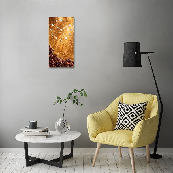 Reloj de cristal vertical Granos de café