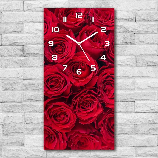 Reloj vertical Rosa roja