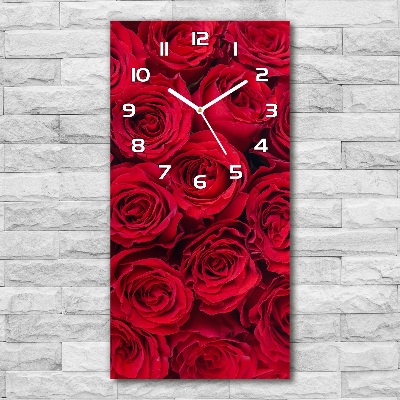 Reloj vertical Rosa roja