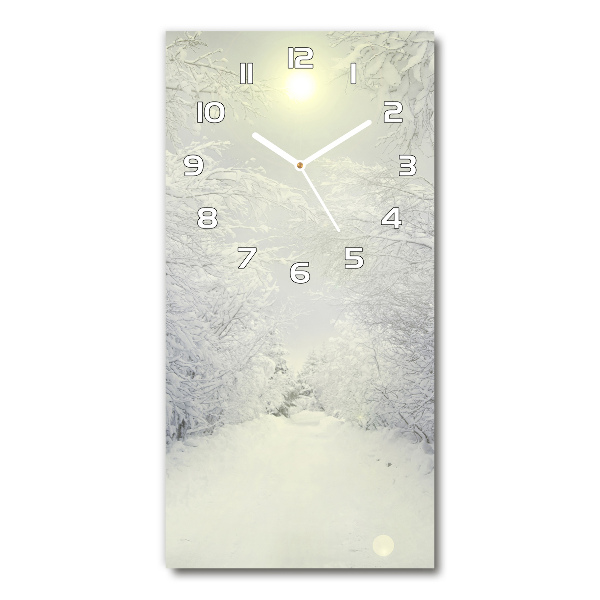 Reloj rectangular Bosque en invierno